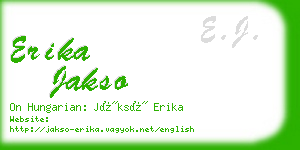 erika jakso business card